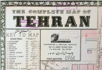 Kartenlegende Tehran 1961
