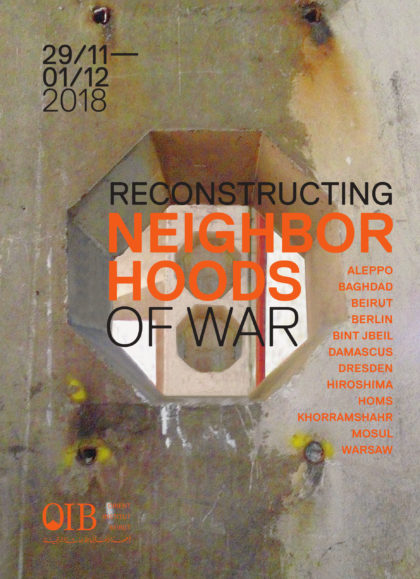 Flyer: "Reconstructing Neighborhoods of War"