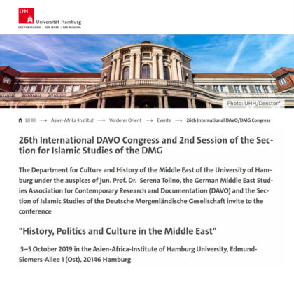 26. Internationaler DAVO/DMG-Kongress - Screenshot