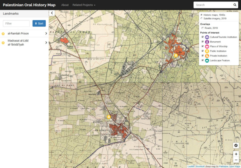 Palestinian Oral History Map