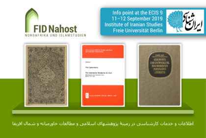 Flyer: FID Info Point at the 9th European Conference on Iranian Studies