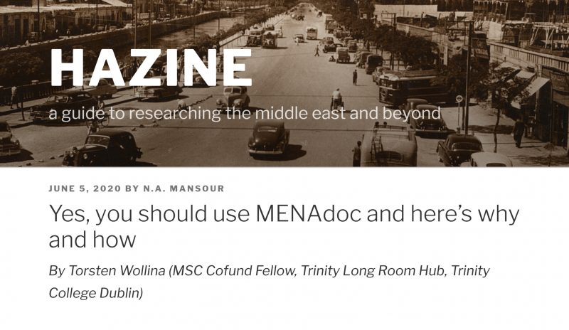 HAZINE - Yes, you should use MENAdoc and here's why and how
